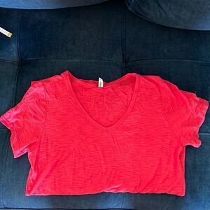 𝅺WOMEN’S V Neck Shirt Pink XS